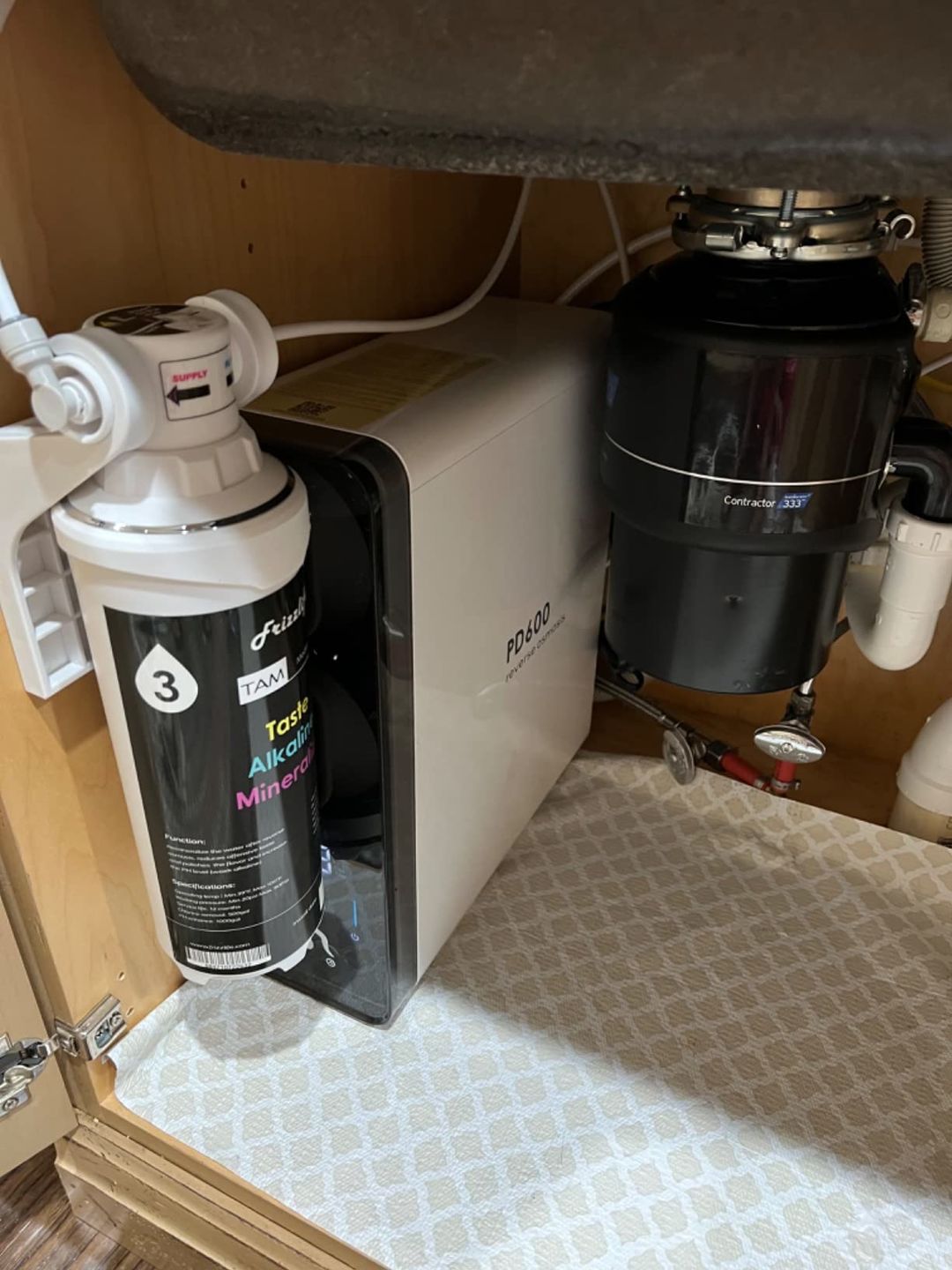 Customer photo review of Frizzlife 600 GPD Tankless Reverse Osmosis Water System With Alkaline & Remineralization, PD600-TAM3
