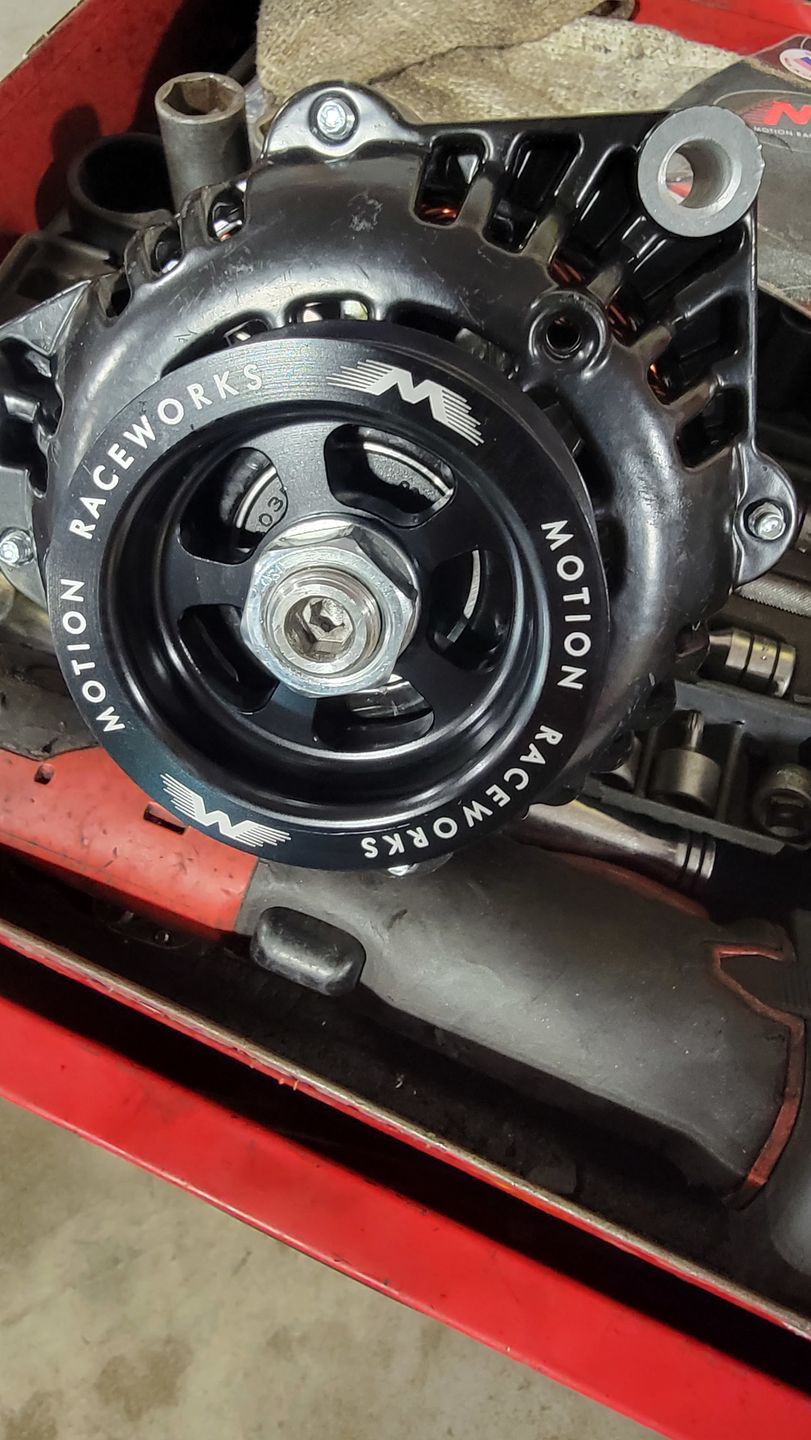 Customer photo review of LS 3" OD Billet Overdrive Alternator Pulley 6 Rib 10-10042