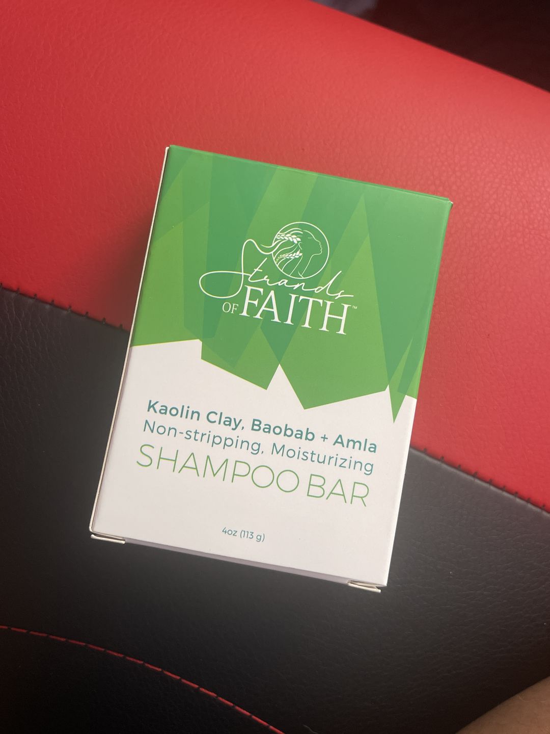 Customer photo review of Non-Stripping Shampoo Bar