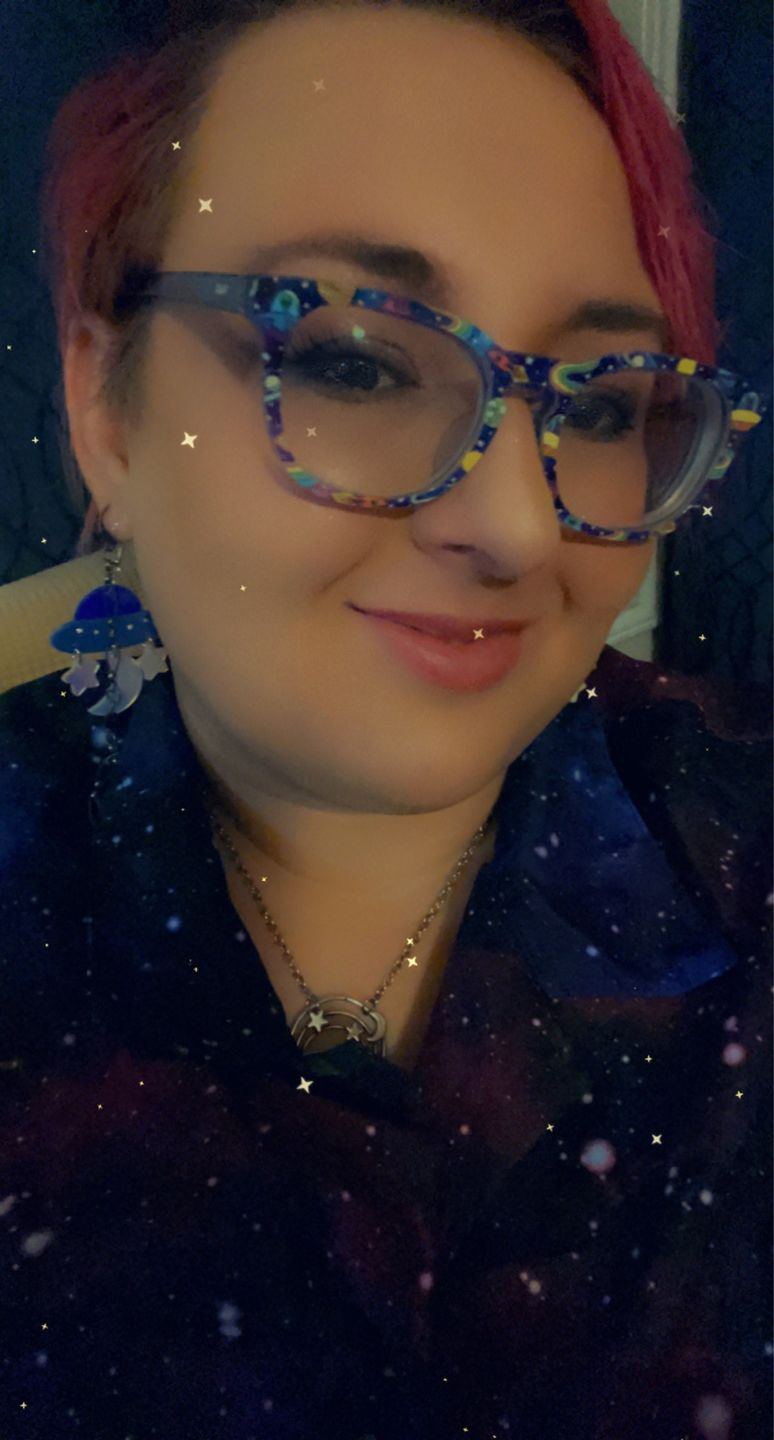 Customer photo review of Beautiful Nebula Outer Space Button Up Shirt