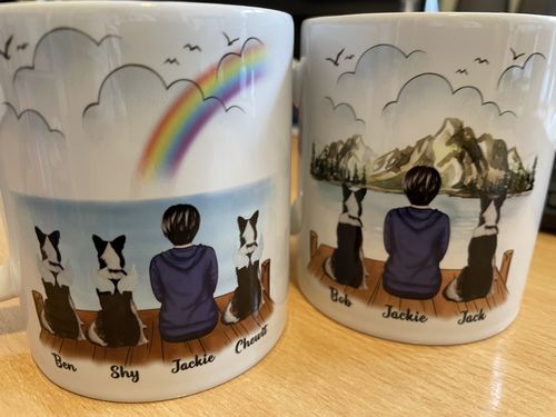 Customer photo review of Girl & Dogs - Life is better with a dog Personalised Mug