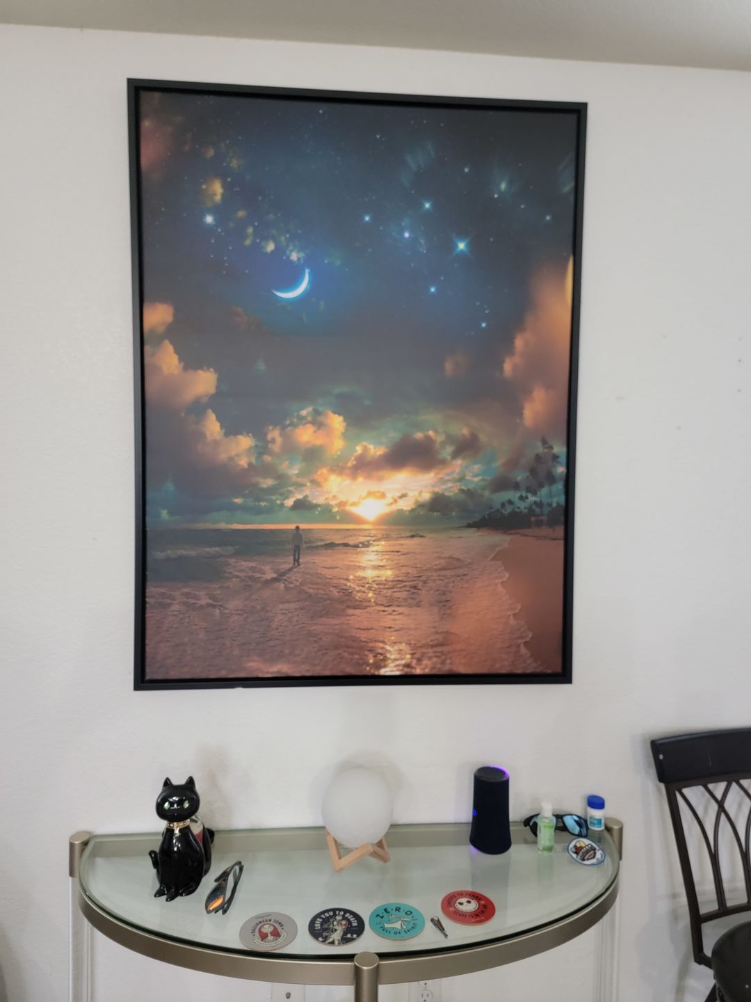 Customer photo review of Beach by Starlight Canvas Art