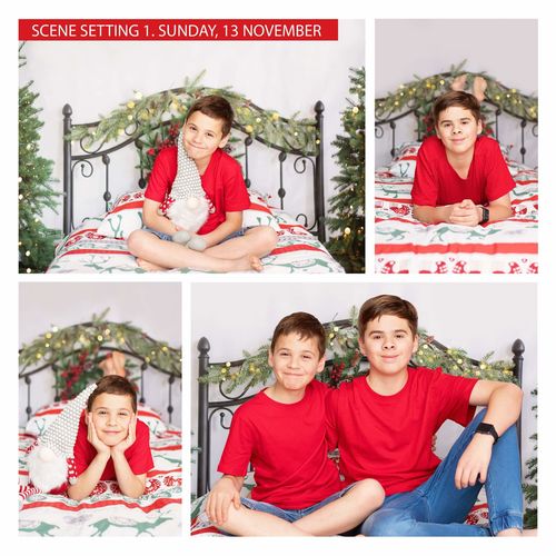 Customer photo review of Kate Christmas Bed Backdrop Headboard Designed by Emetselch