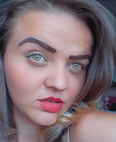 Customer photo review of DNA Taylor Brown Hazel Colored Contacts Lenses