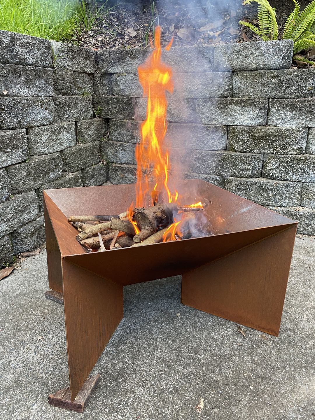 Customer photo review of Brazier Fire Pit Bowl - Stylish Corten Steel