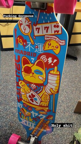 Customer photo review of Madrid Trance Unlucky 40" Top Mount | Drop Through Longboard