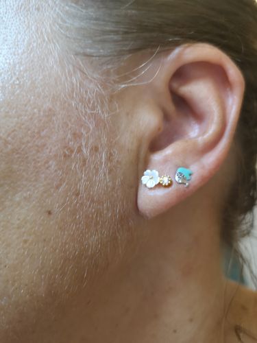 Customer photo review of Boucles d'oreilles Naomie & Fleur