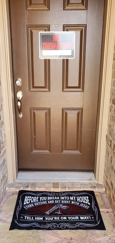 Customer photo review of Door mat - Before you break into my house