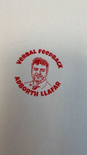 Customer photo review of Self-Inking Face Stamp