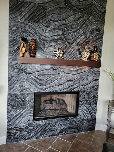 Customer photo review of Custom Metal Shelves: Non-Combustible, 25+ Finishes, Any Size