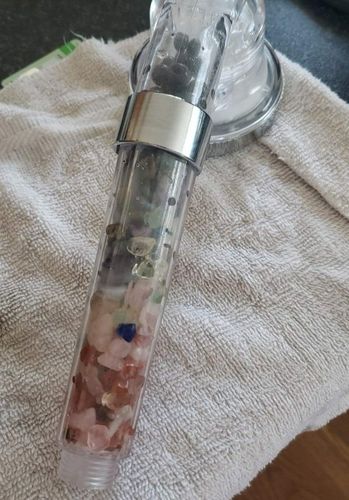 Customer photo review of Crystal Shower™ – Chakra Cleanser Shower Head