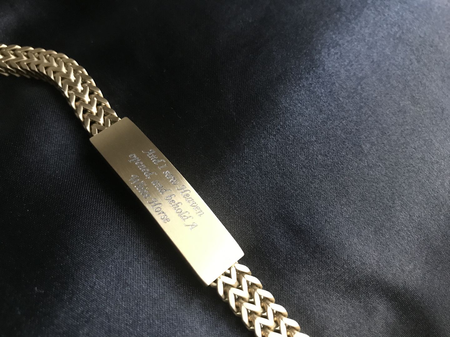 Customer photo review of Double Franco Link Engravable ID Bracelet