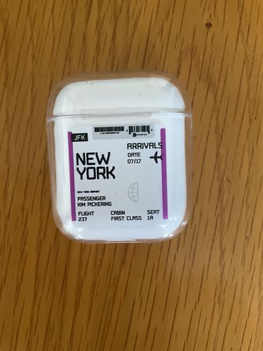 Customer photo review of Boarding Pass AirPods Case