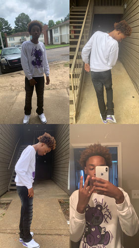 Customer photo review of Jordan 3 Dark Iris DopeSkill Sweatshirt BEAN Graphic