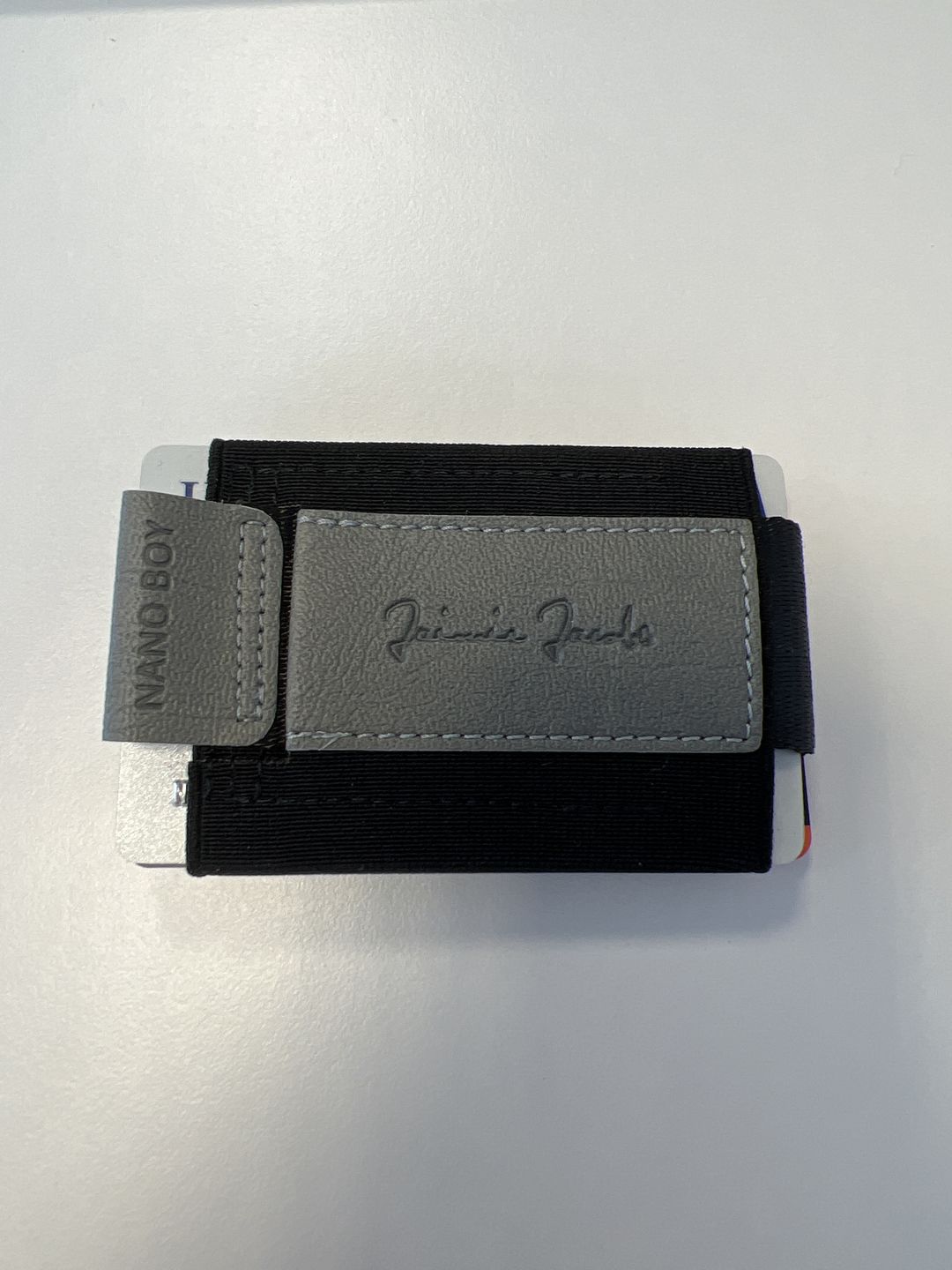 Customer photo review of Nano Boy card holder wallet with small elastic coin pocket