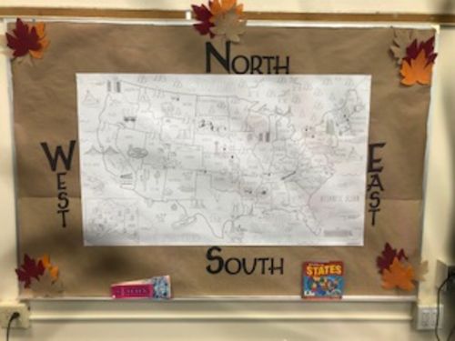 Customer photo review of USA Map Coloring Sheet