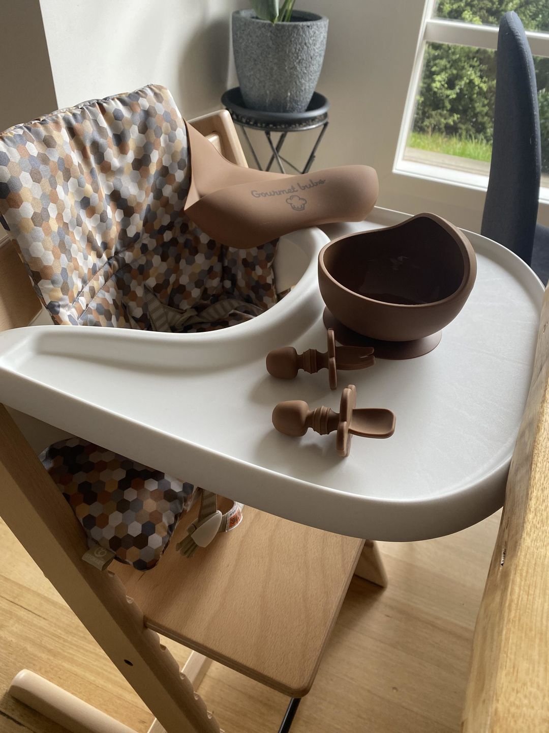 Customer photo review of Gourmet Bubs 8 Piece Feeding Set - Clay