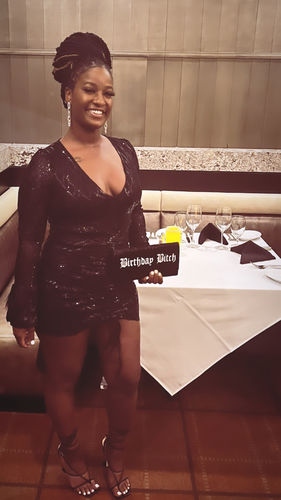 Customer photo review of Solid Color Sweet Lace-Up Mini Dress