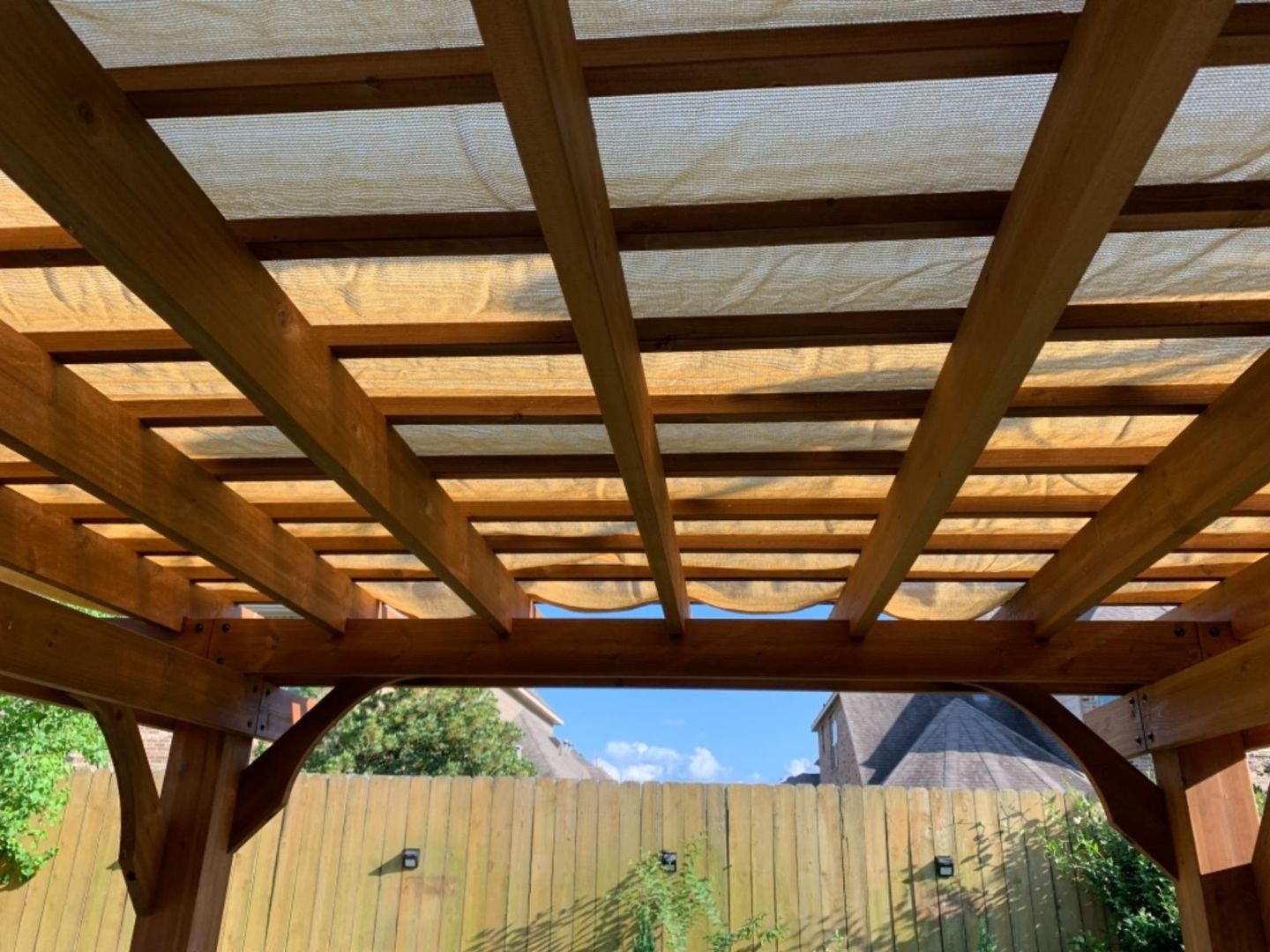 Customer photo review of Outdoor Waterproof Sun Shade Sail Opaque Privacy Protection Canopy for Patio and Garden,Backyard Lawn