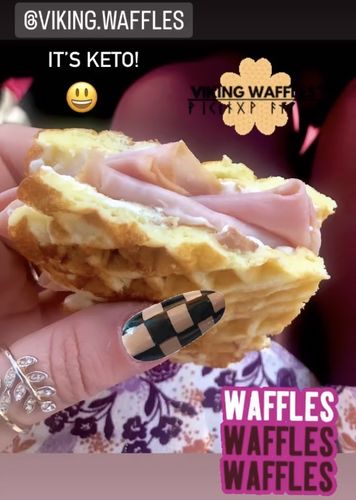 Customer photo review of Turkey Bacon Waffles (limited edition)