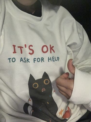 Customer photo review of It's OK To Ask For Help (Black Cat)