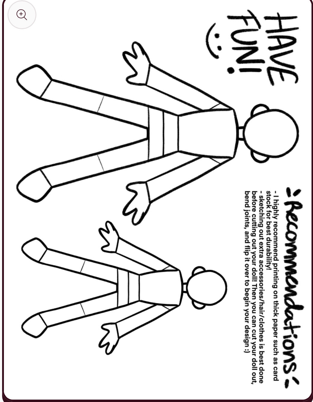Customer photo review of Paper Doll Templates