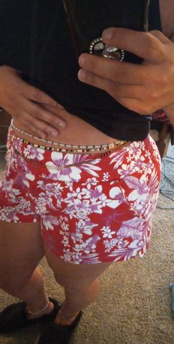 Customer photo review of Extended Length 60 Inch Halo Tie On Waist Beads