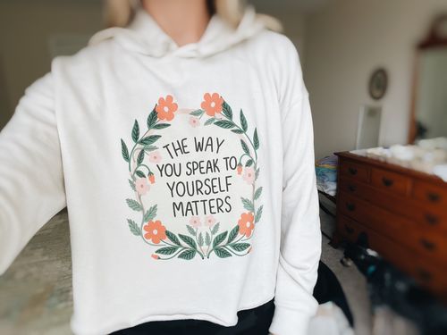 Customer photo review of The Way You Speak To Yourself Matters (Flower Mirror)