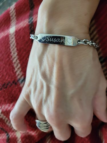 Customer photo review of 5mm Anchor Link Engravable ID Bracelet