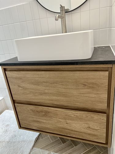 Customer photo review of Saggia Floating Vanity
