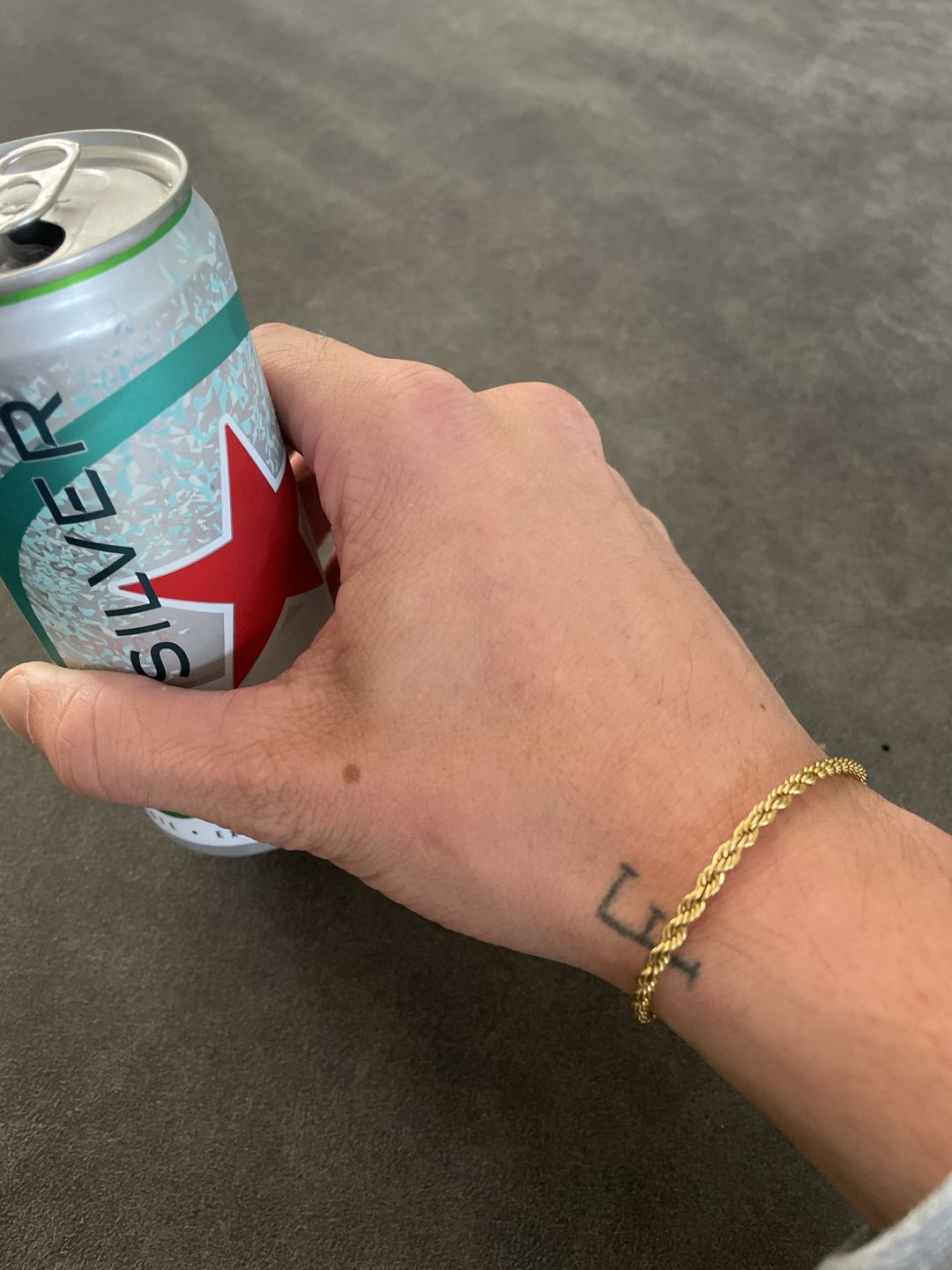 Customer photo review of CLEAN ROPE BRACELET. - 3MM 18K GOLD
