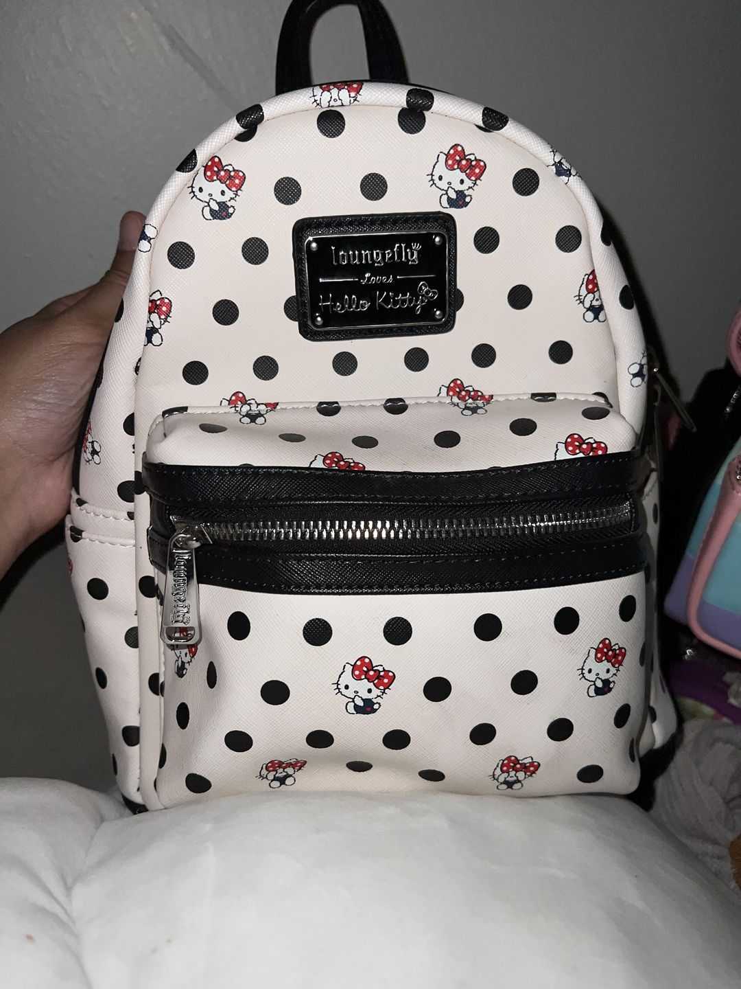 Customer photo review of 707 Street Exclusive - Loungefly Sanrio Hello Kitty Polka Dot Mini Backpack