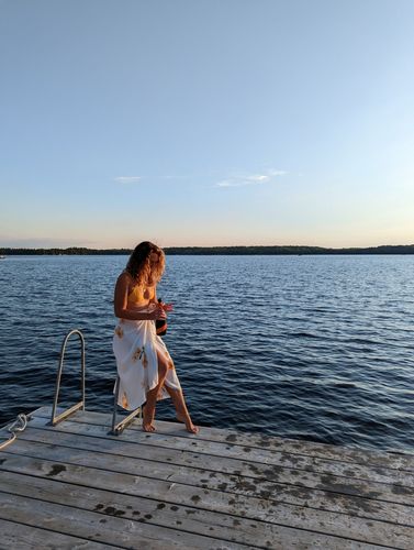 Customer photo review of The Piper Top / Apricot