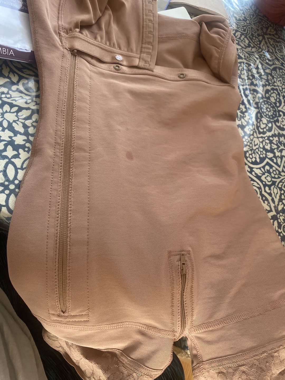 Customer photo review of Sculpting Faja with Side Zipper & Built-In Bra NS053
