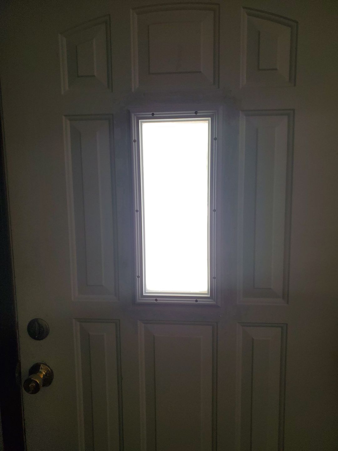 Customer photo review of Clear 1 Lite Glass and Frame Kit (9 Panel Lite 9.5" x 20.5" Frame Size)