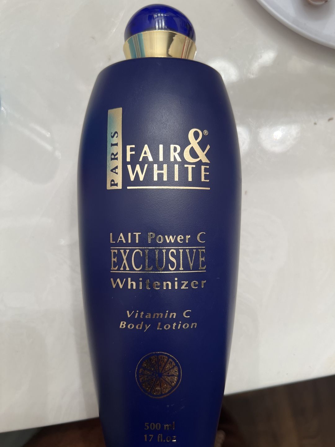 Customer photo review of Fair and White Exclusive Body Lotion with Pure Vitamin "C" 500ml 16.9 fl oz