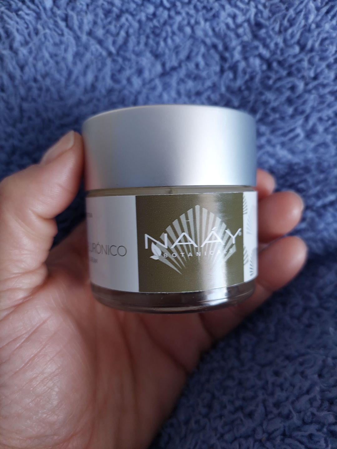 Customer photo review of Crema facial de Ácido Hialurónico y Argán