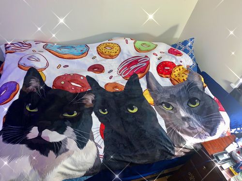 Customer photo review of Custom Pet Fleece Blanket