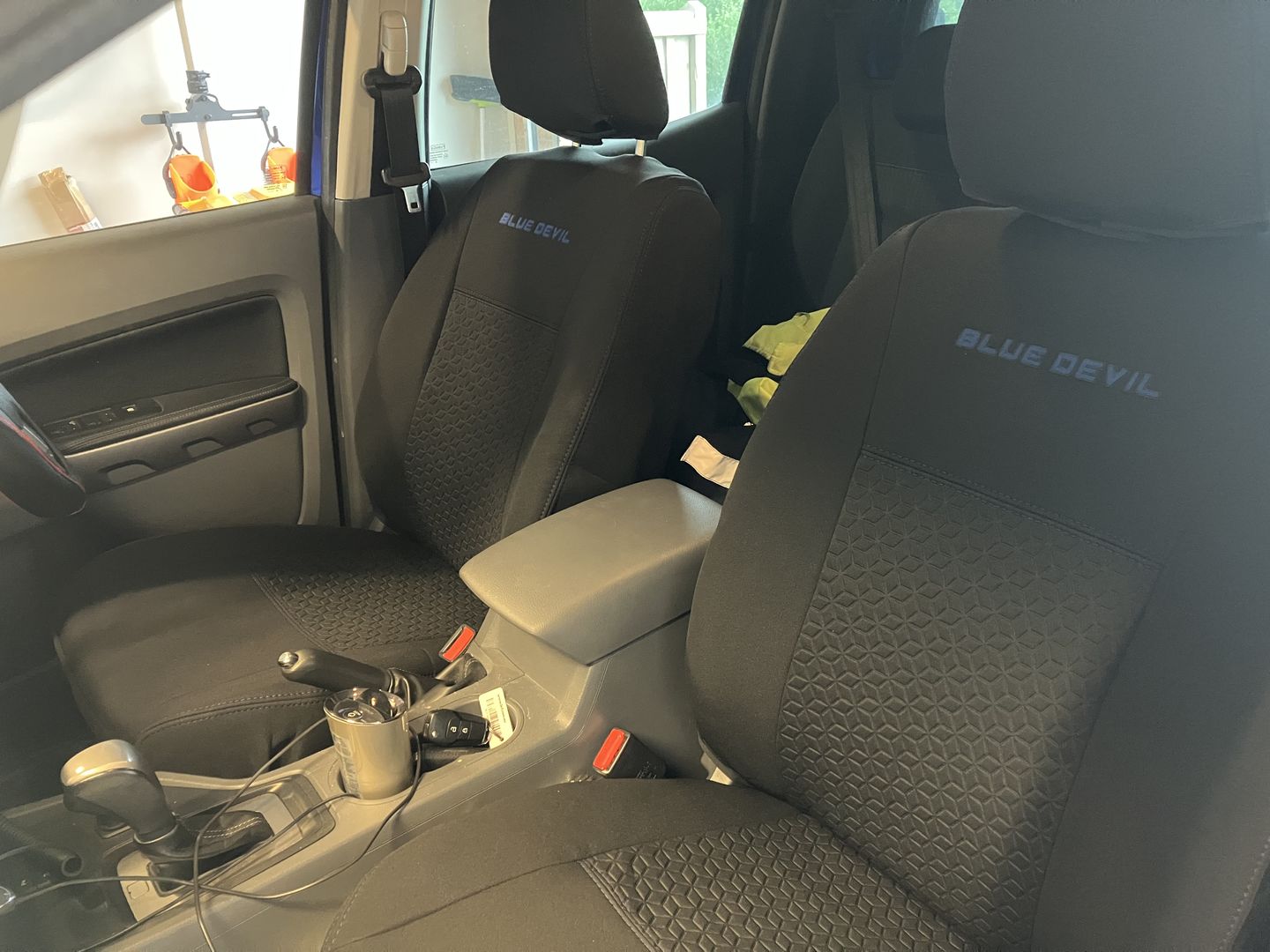 Customer photo review of Ford Ranger PX II Premium Neoprene 2x Front Row Seat Covers (Made to Order)