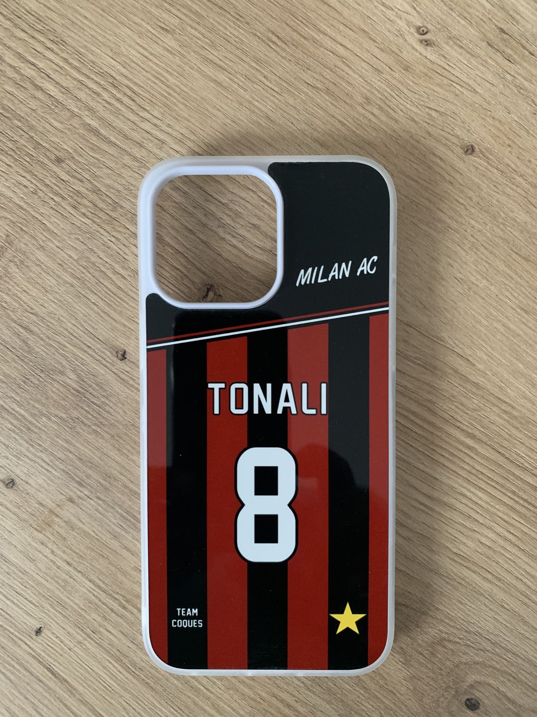 Customer photo review of Coque foot MILAN AC personnalisable - TEAMCOQUES