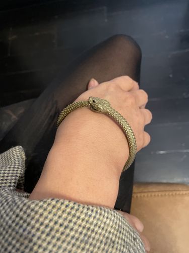 Customer photo review of Brass Ouroboros Bracelet