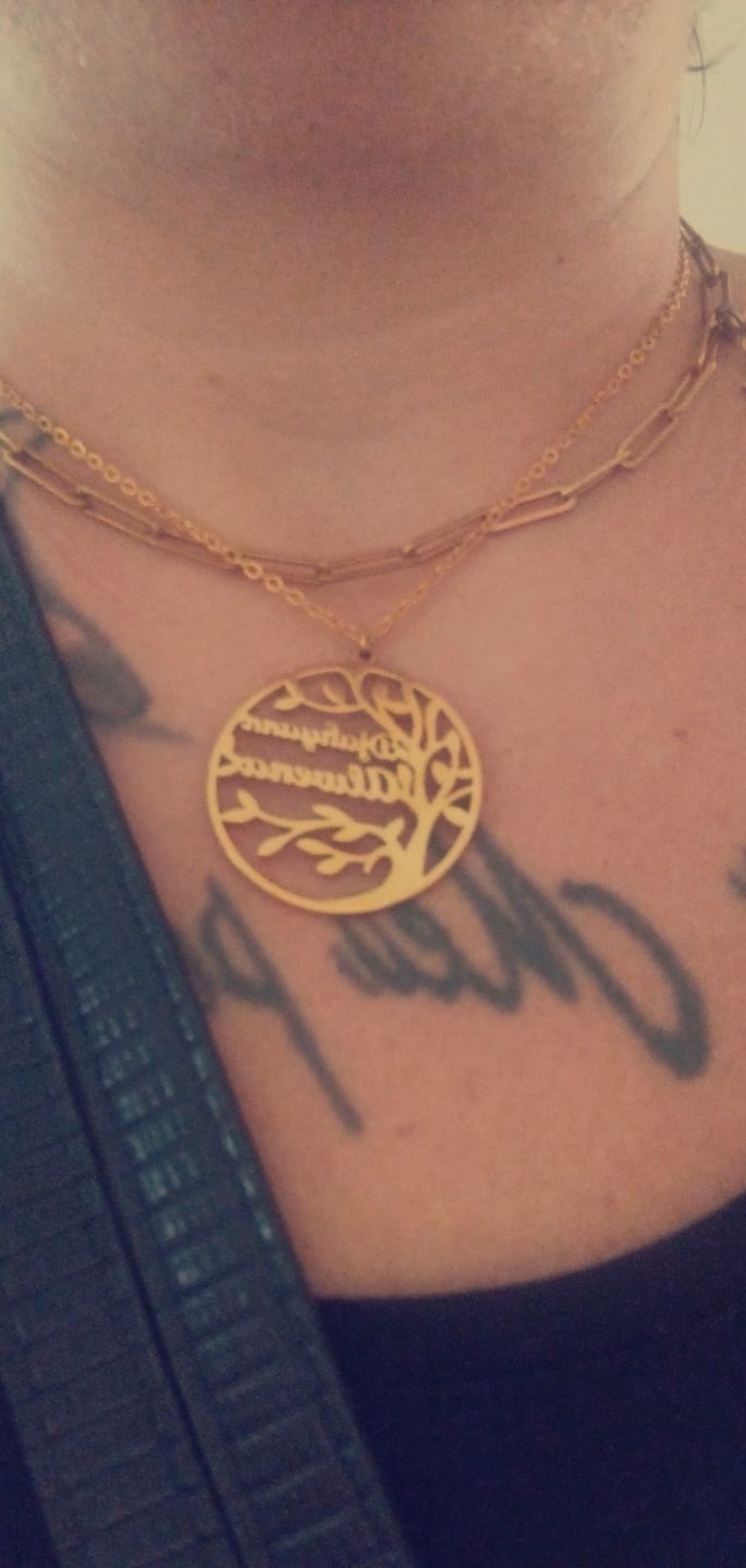 Customer photo review of [NOUVEAU] Collier Prénom Arbre Généalogique