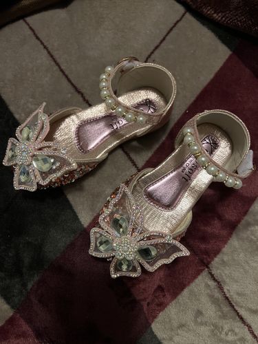 Customer photo review of Children's Sequins Butterfly Shoes