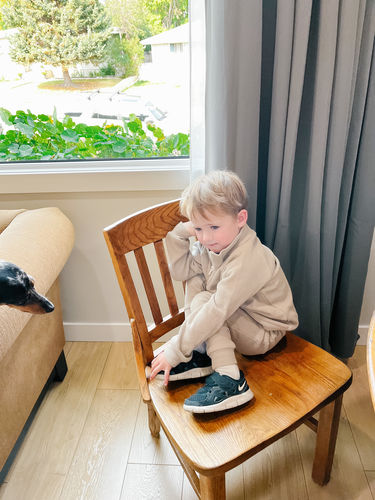 Customer photo review of Waffle Half-Zip in Clay