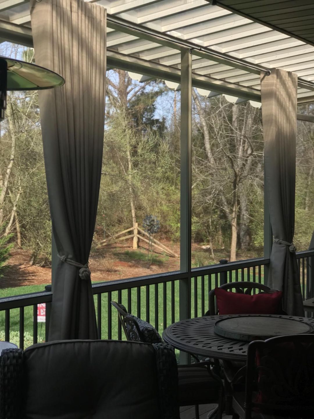 Customer photo review of Waterproof Grommet Top Patio Curtain 1 Panel