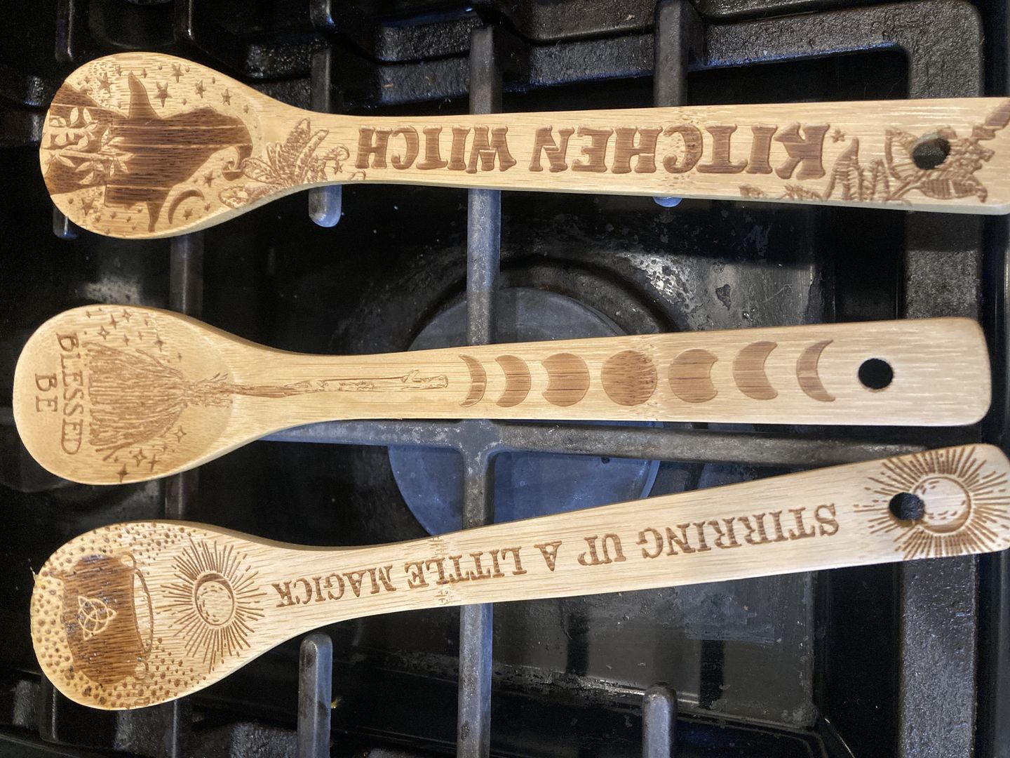 Customer photo review of Witchy Bamboo Wooden Spoon