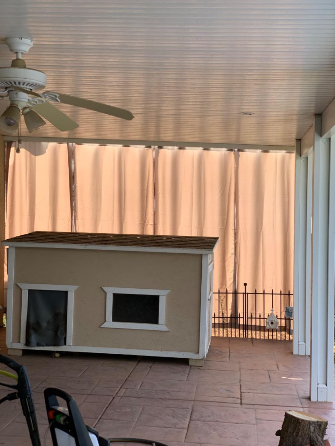 Customer photo review of Waterproof Grommet Top Patio Curtain 1 Panel