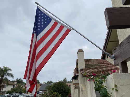 Customer photo review of Wall-Mount Residential Flagpole and Hardware