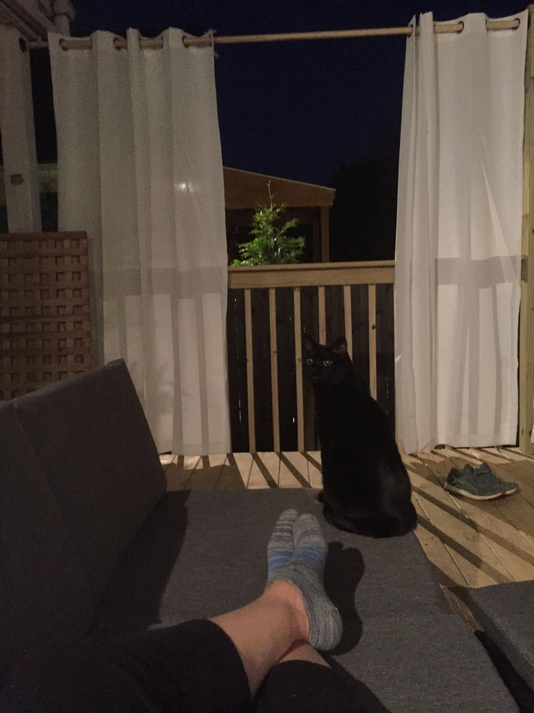 Customer photo review of Waterproof Grommet Top Patio Curtain 1 Panel