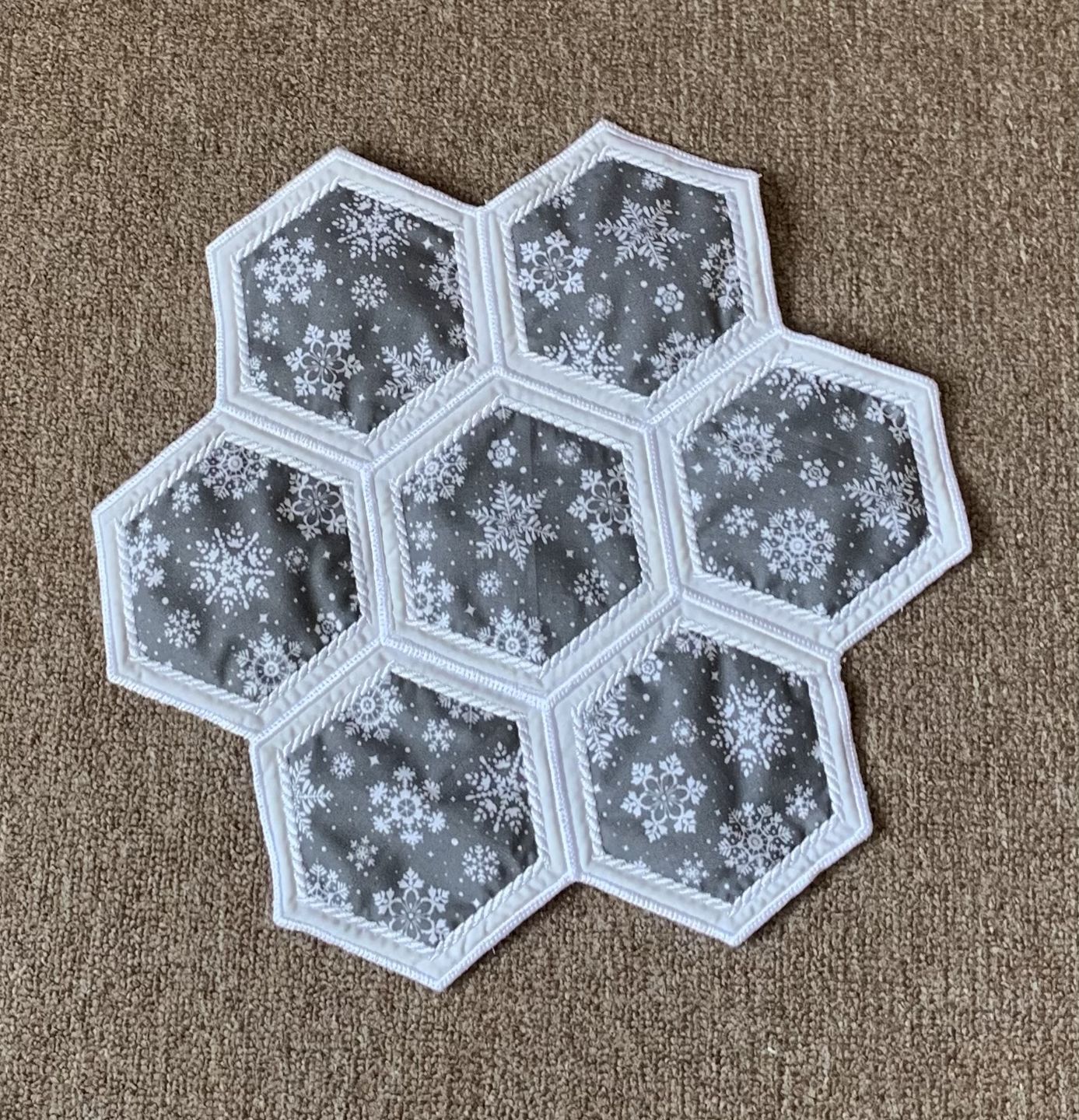 Customer photo review of All Over Snowflakes Polycotton Fabric